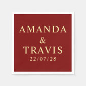 Personalisierter Name Einfach Moderne Minimale Hoc Serviette (Vorderseite)