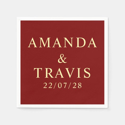 Personalisierter Name Einfach Moderne Minimale Hoc Serviette (Vorderseite)