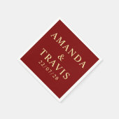 Personalisierter Name Einfach Moderne Minimale Hoc Serviette (Ecke)