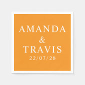 Personalisierter Name Einfach Moderne Minimale Hoc Serviette (Vorderseite)