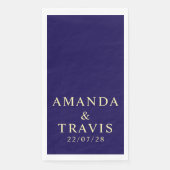 Personalisierter Name Einfach Moderne Minimale Hoc Serviette (Vorderseite)