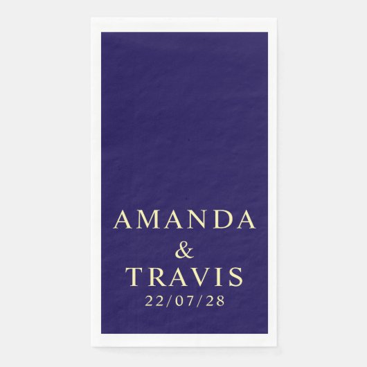 Personalisierter Name Einfach Moderne Minimale Hoc Serviette (Vorderseite)