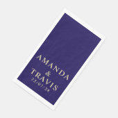 Personalisierter Name Einfach Moderne Minimale Hoc Serviette (Ecke)