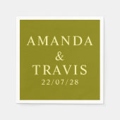 Personalisierter Name Einfach Moderne Minimale Hoc Serviette (Vorderseite)