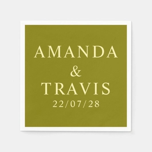 Personalisierter Name Einfach Moderne Minimale Hoc Serviette (Vorderseite)