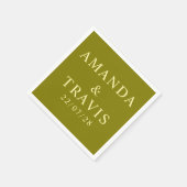 Personalisierter Name Einfach Moderne Minimale Hoc Serviette (Ecke)