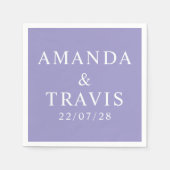 Personalisierter Name Einfach Moderne Minimale Hoc Serviette (Vorderseite)