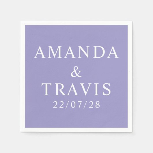 Personalisierter Name Einfach Moderne Minimale Hoc Serviette (Vorderseite)