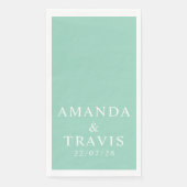 Personalisierter Name Einfach Moderne Minimale Hoc Serviette (Vorderseite)