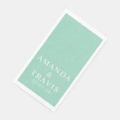 Personalisierter Name Einfach Moderne Minimale Hoc Serviette (Ecke)