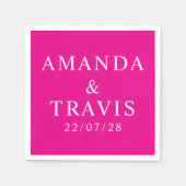 Personalisierter Name Einfach Moderne Minimale Hoc Serviette (Vorderseite)