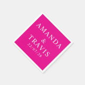 Personalisierter Name Einfach Moderne Minimale Hoc Serviette (Ecke)