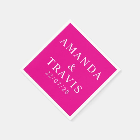 Personalisierter Name Einfach Moderne Minimale Hoc Serviette (Ecke)