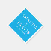 Personalisierter Name Einfach Moderne Minimale Hoc Serviette (Ecke)