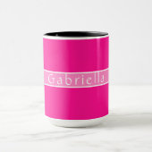 Personalisierter Name Einfach scharf Tasse (Zentrum)
