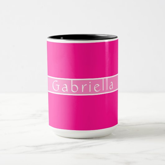 Personalisierter Name Einfach scharf Tasse (Zentrum)