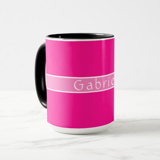 Personalisierter Name Einfach scharf Tasse (Vorderseite Links)
