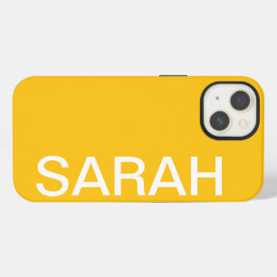 Personalisierter Name Einfach Stilvoll Gelb iPhone 13 Hülle