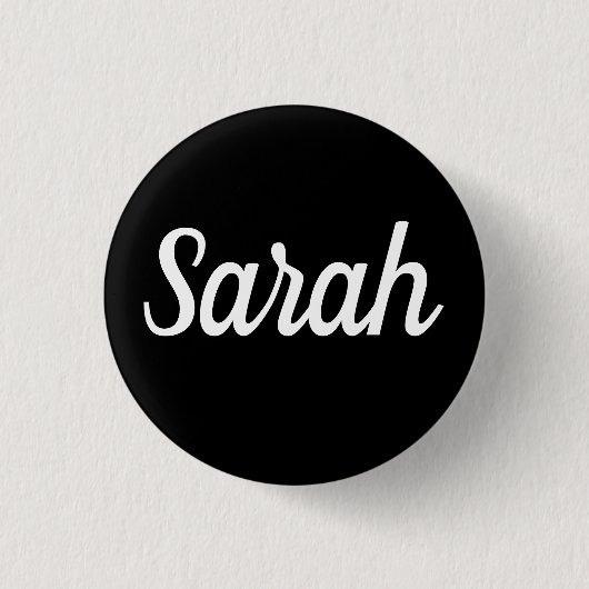 PERSONALISIERTER NAME EINFACH STYLISCH MODERN KLAS BUTTON (Vorderseite)