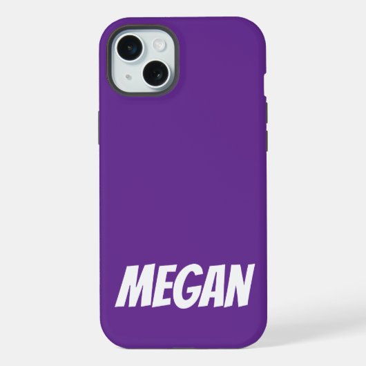 Personalisierter Name Einfach Stylisch Moderne Mon iPhone Hülle (Rückseite)