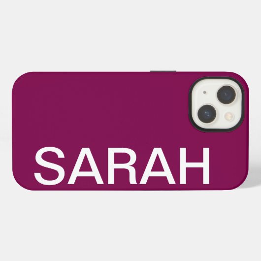 Personalisierter Name Einfach Stylisch Moderne Mon iPhone Hülle (Rückseite (Horizontal))