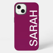 Personalisierter Name Einfach Stylisch Moderne Mon iPhone Hülle (Rückseite)