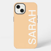 Personalisierter Name Einfach Stylisch Moderne Mon iPhone Hülle (Rückseite)