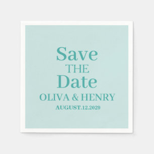 PERSONALISIERTER NAME EINFACH STYLISCH SAVE THE DA SERVIETTE
