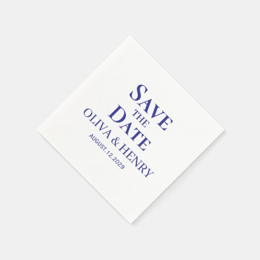 PERSONALISIERTER NAME EINFACH STYLISCH SAVE THE DA SERVIETTE (Ecke)