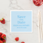 PERSONALISIERTER NAME EINFACH STYLISH SAVE THE DAT SERVIETTE (Beispiel)