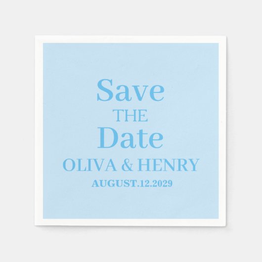 PERSONALISIERTER NAME EINFACH STYLISH SAVE THE DAT SERVIETTE (Vorderseite)