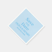 PERSONALISIERTER NAME EINFACH STYLISH SAVE THE DAT SERVIETTE (Ecke)