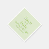 PERSONALISIERTER NAME EINFACH STYLISH SAVE THE DAT SERVIETTE (Ecke)
