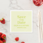 PERSONALISIERTER NAME EINFACH STYLISH SAVE THE DAT SERVIETTE (Beispiel)