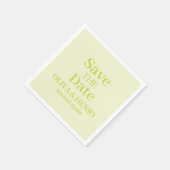 PERSONALISIERTER NAME EINFACH STYLISH SAVE THE DAT SERVIETTE (Ecke)