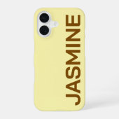 Personalisierter Name Einfache Minimale Monogram M iPhone 16 Hülle (Rückseite)