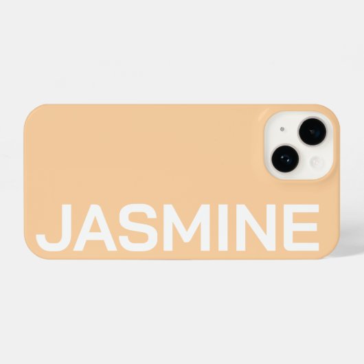 Personalisierter Name Einfache Minimale Monogram M iPhone Hülle (Rückseite (Horizontal))