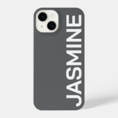 Personalisierter Name Einfache Minimale Monogram M iPhone Hülle (Rückseite)