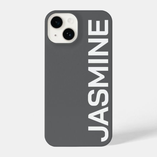 Personalisierter Name Einfache Minimale Monogram M iPhone Hülle (Rückseite)