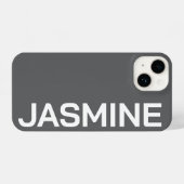 Personalisierter Name Einfache Minimale Monogram M iPhone Hülle (Rückseite (Horizontal))