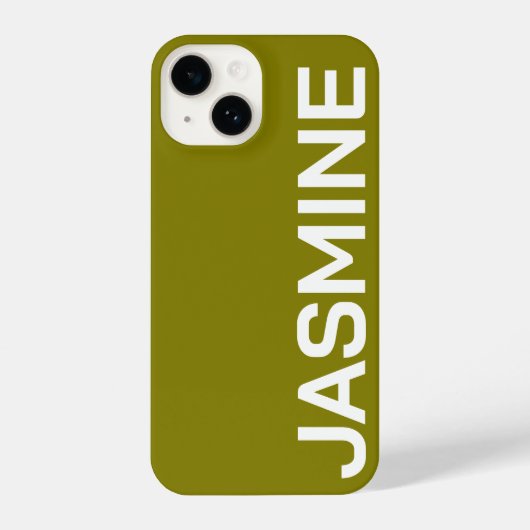 Personalisierter Name Einfache Minimale Monogram M iPhone Hülle (Rückseite)