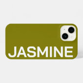 Personalisierter Name Einfache Minimale Monogram M iPhone Hülle (Rückseite (Horizontal))