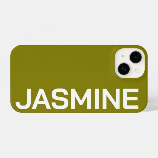 Personalisierter Name Einfache Minimale Monogram M iPhone Hülle (Rückseite (Horizontal))