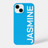 Personalisierter Name Einfache Minimale Monogram M iPhone Hülle (Rückseite)