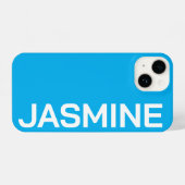 Personalisierter Name Einfache Minimale Monogram M iPhone Hülle (Rückseite (Horizontal))