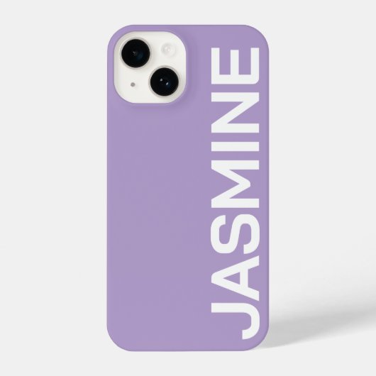 Personalisierter Name Einfache minimale Monogramm  iPhone Hülle (Rückseite)