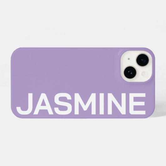 Personalisierter Name Einfache minimale Monogramm  iPhone Hülle (Rückseite (Horizontal))