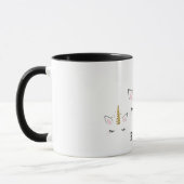 Personalisierter Name Einhorn Glitter-Design – Ind Tasse (Links)
