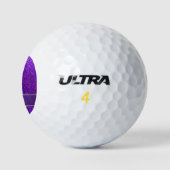 Personalisierter Name Einhorn lila Glitzer Golfball (Logo)