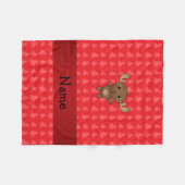 Personalisierter Name Elche Fleecedecke (Vorderseite (Horizontal))